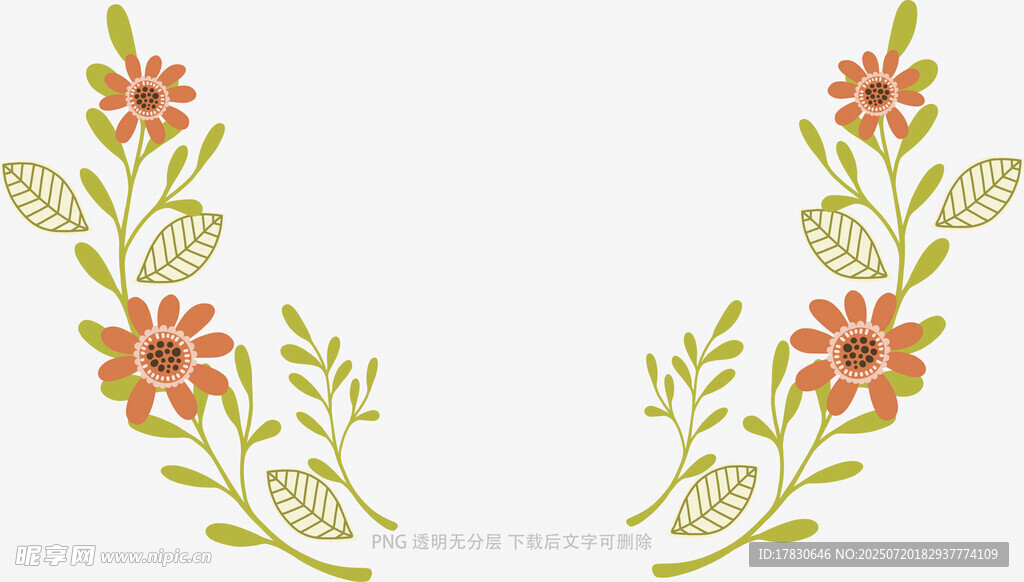 花卉藤蔓装饰图案