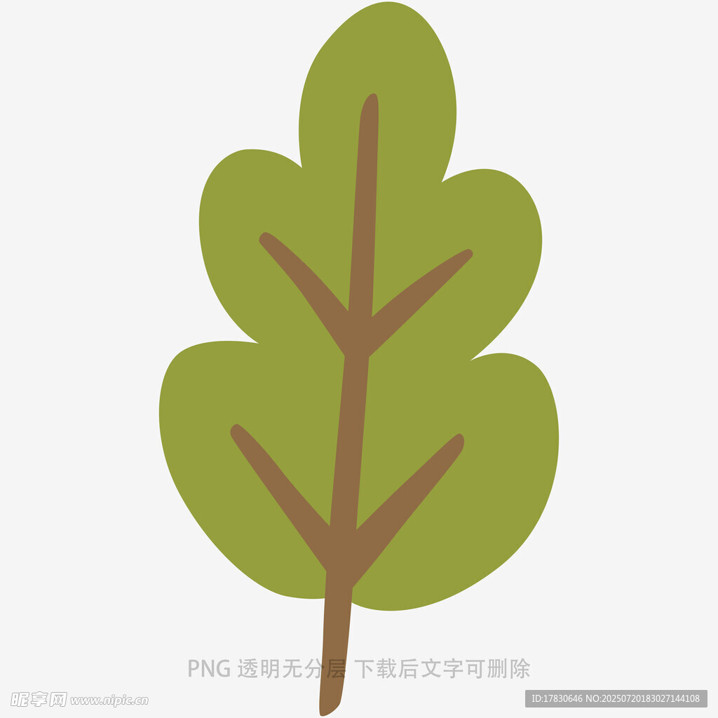 简约绿叶图标