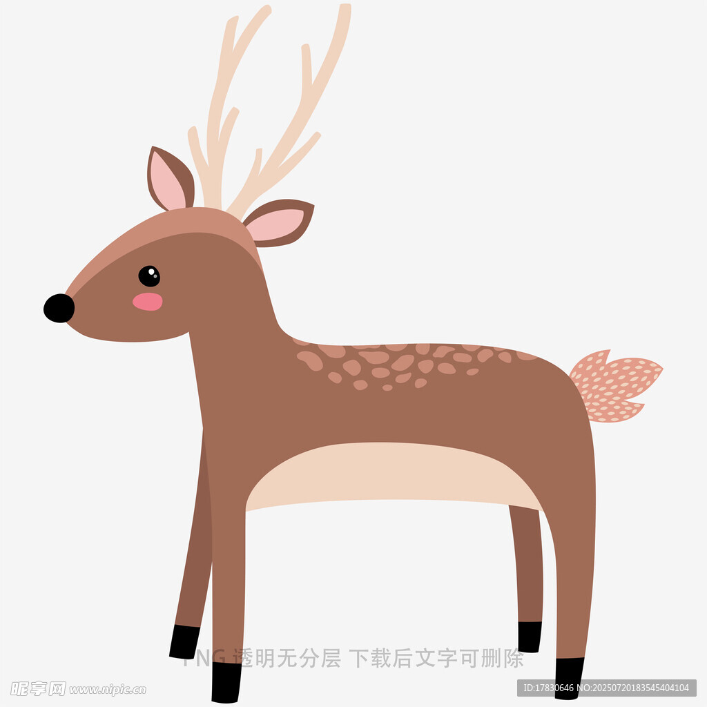 可爱卡通小鹿形象