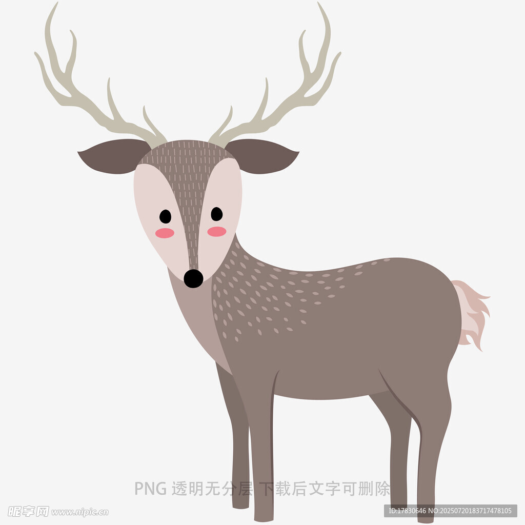 可爱卡通小鹿形象