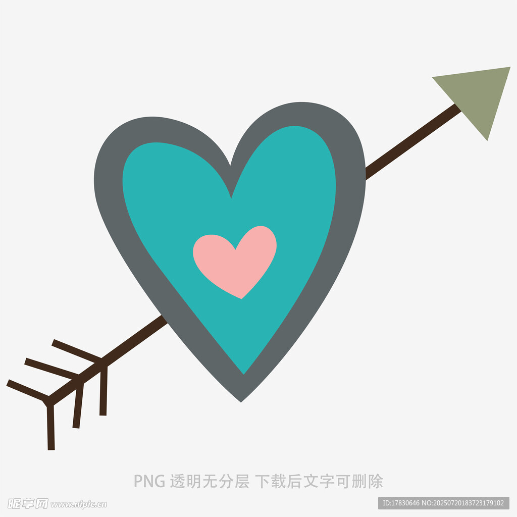爱心箭头图案