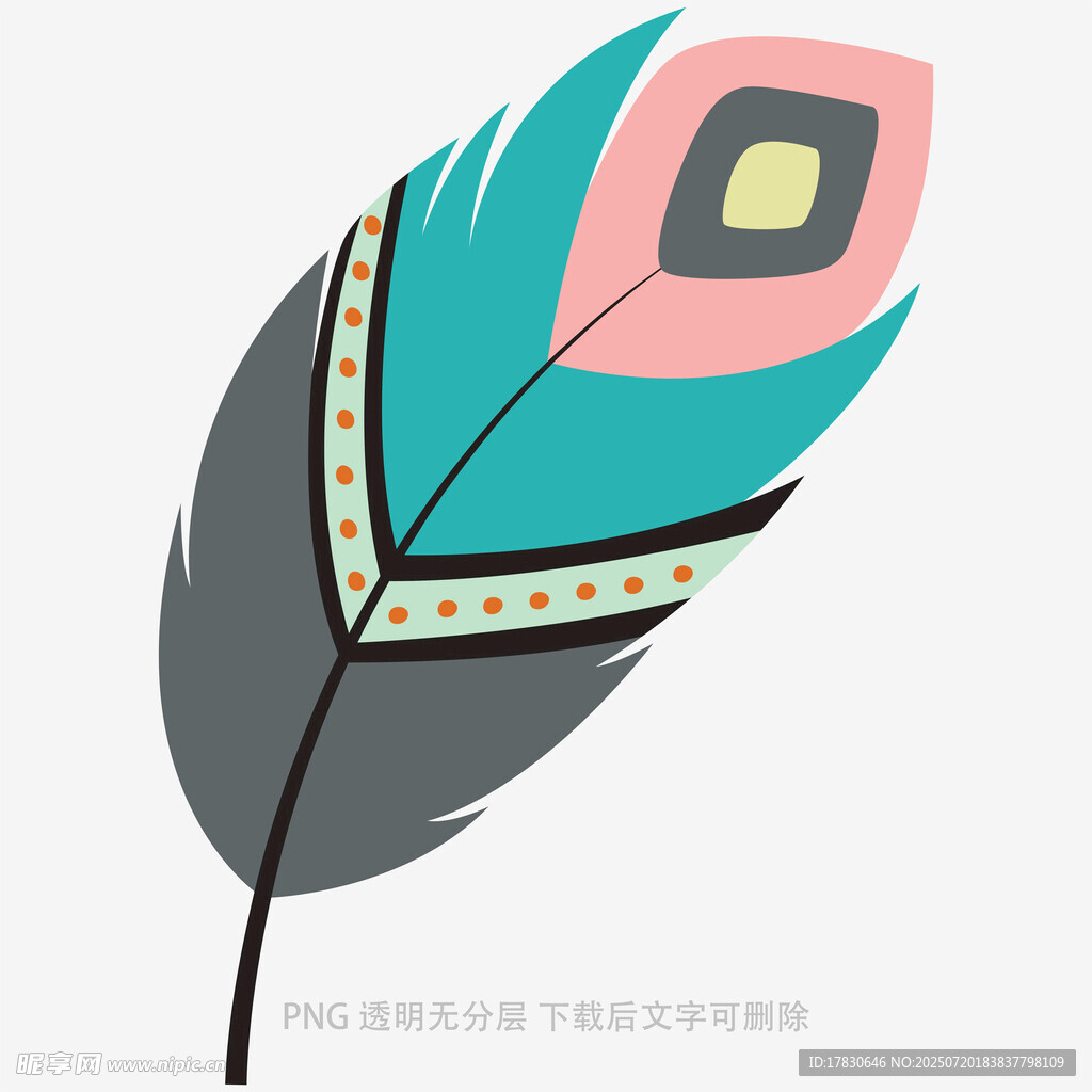 彩色羽毛图案设计
