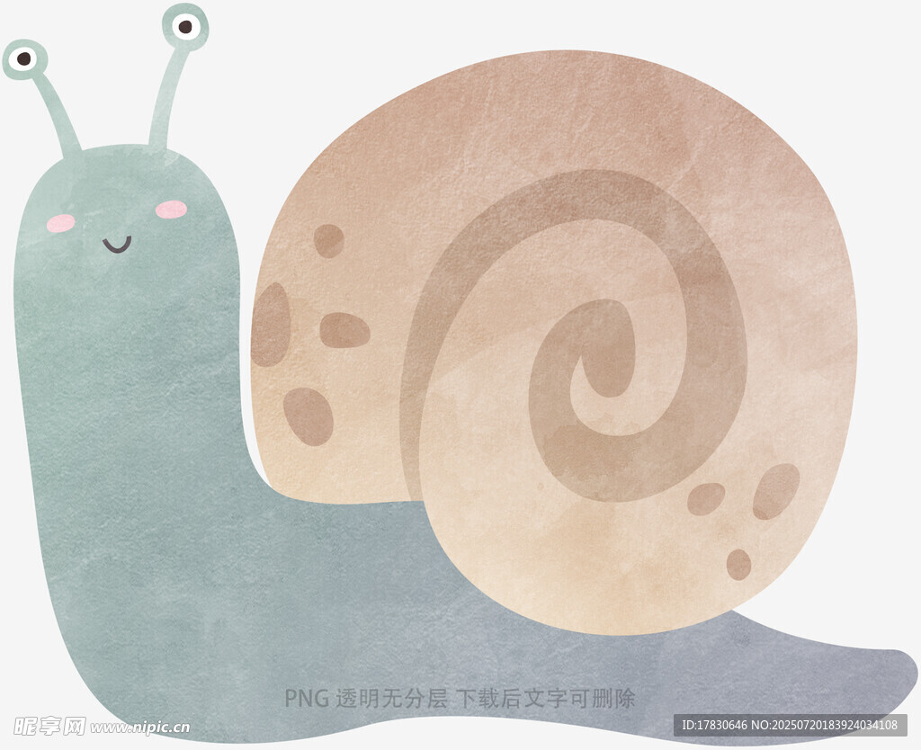 可爱卡通小蜗牛