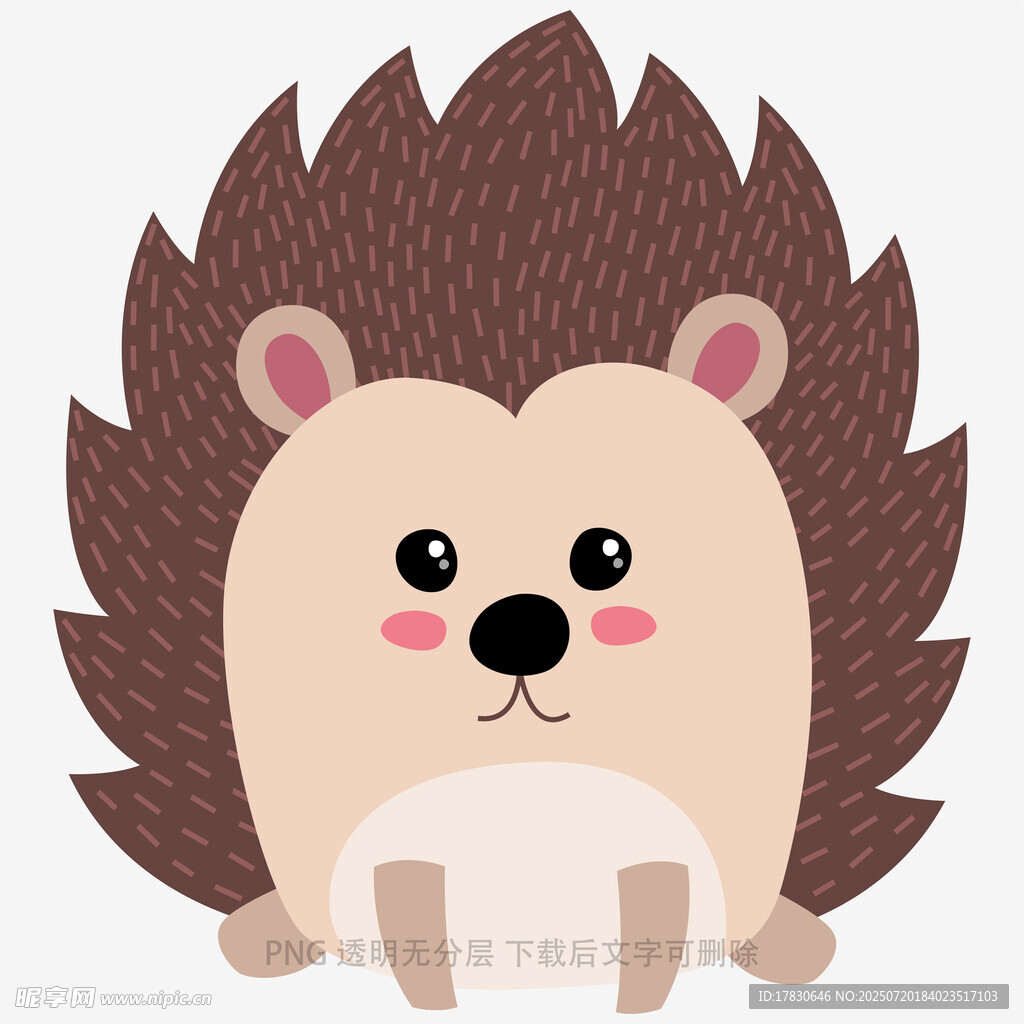 可爱小刺猬插画