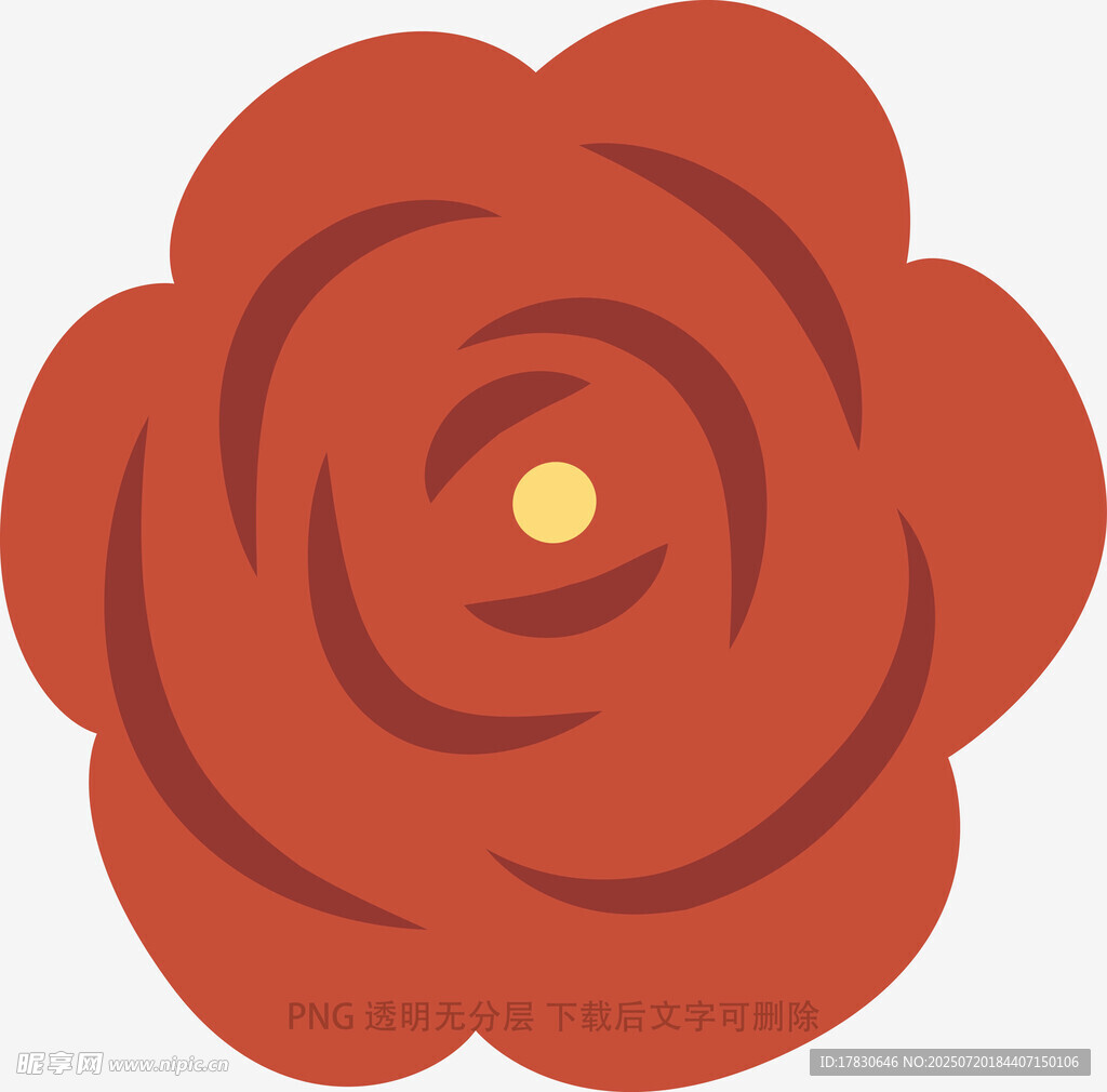 红色花朵插画