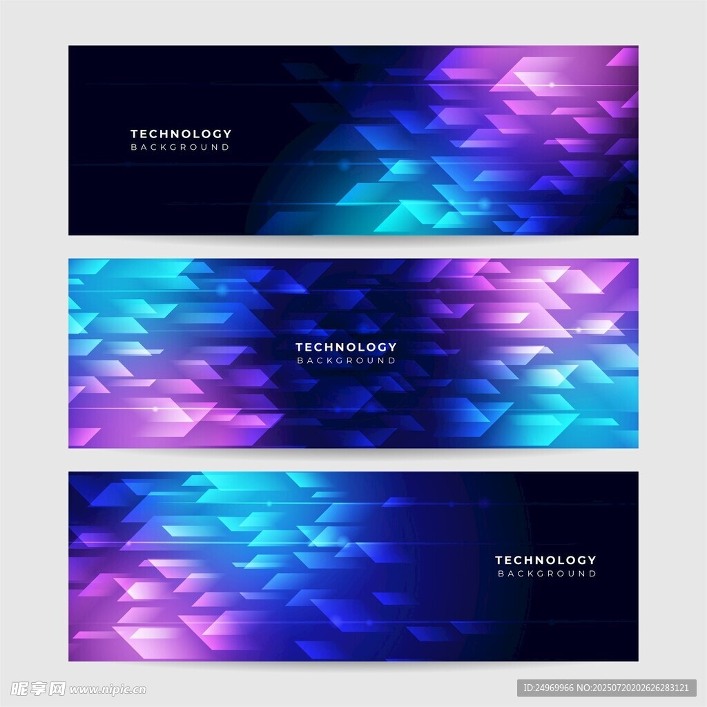 梦幻渐变流体横幅背景图