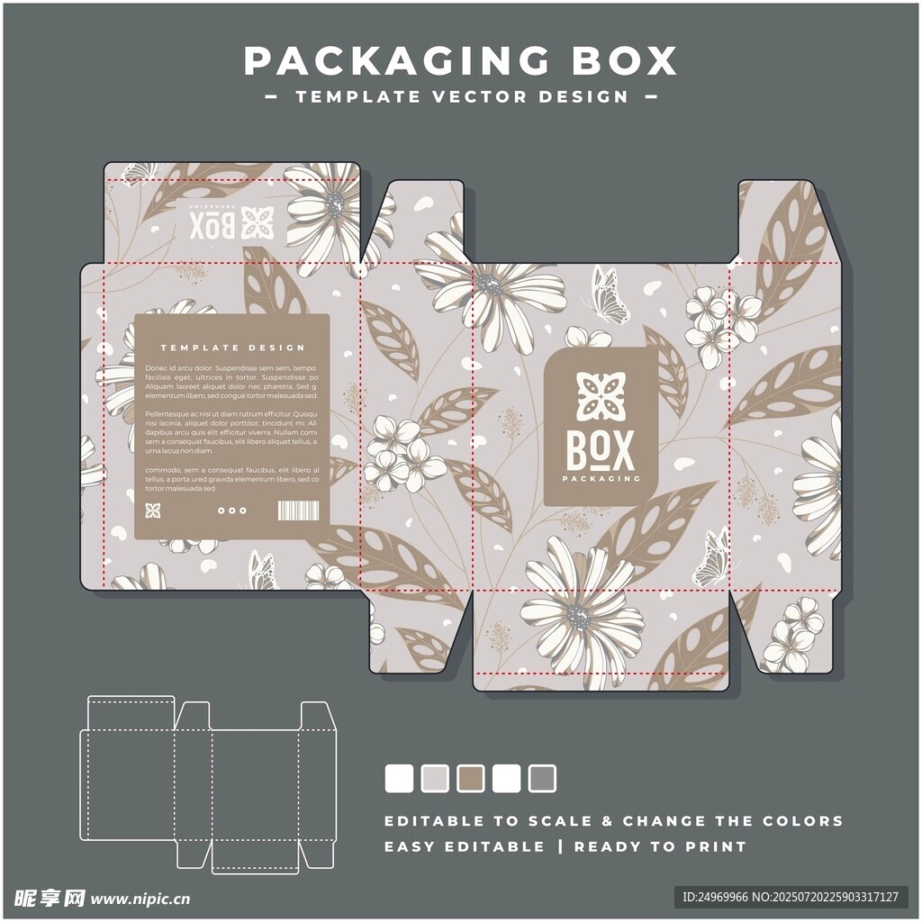 服装包装盒设计展开图