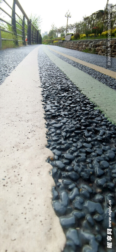 沥青铺设的道路特写