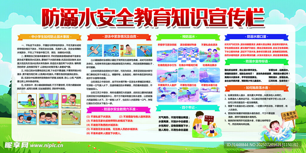 防溺水展板 