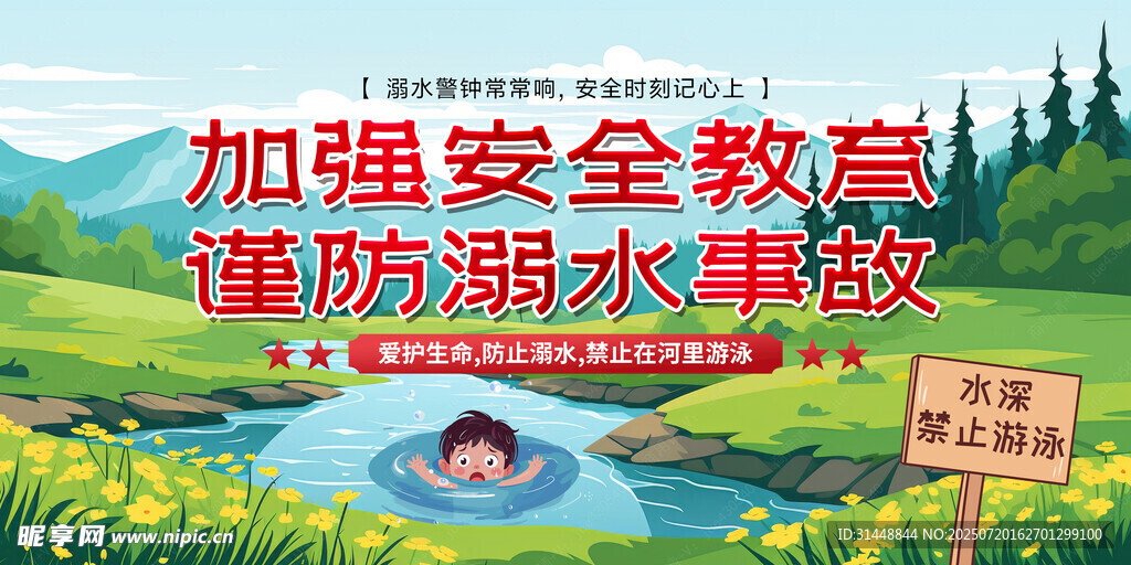 防溺水展板 