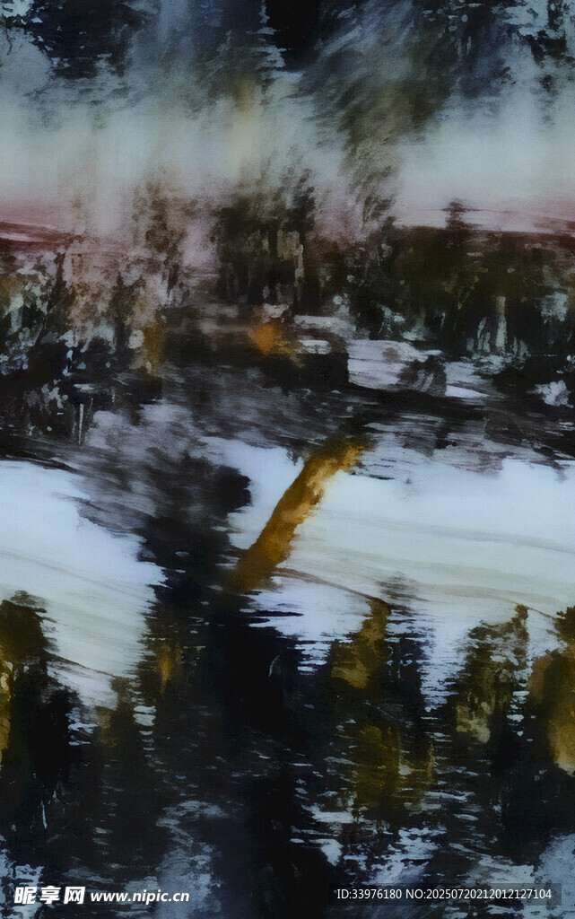 冬日山林雪景风光