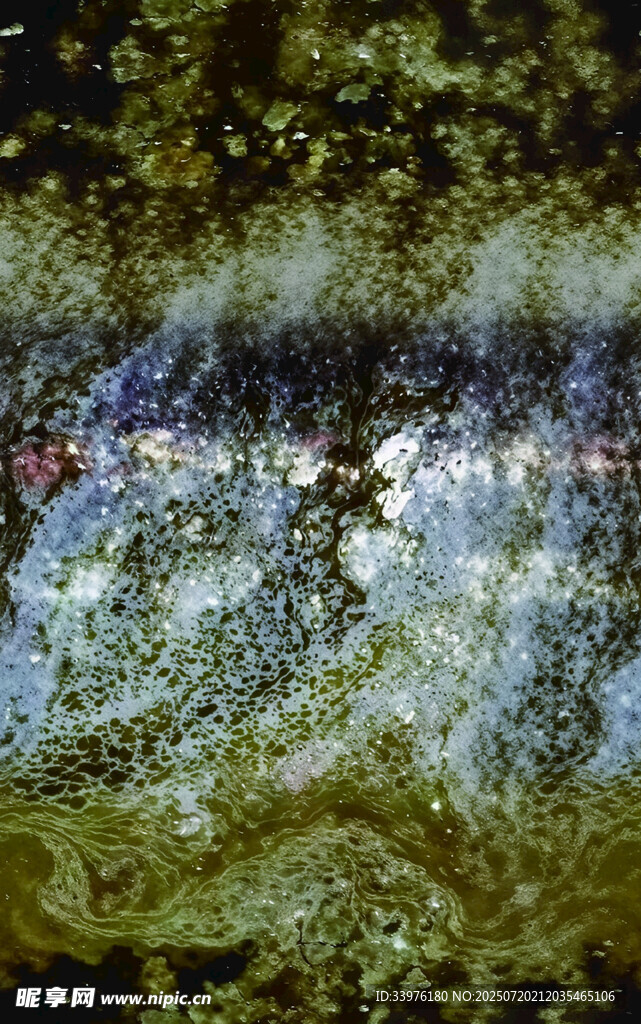 梦幻蓝绿交织抽象纹理
