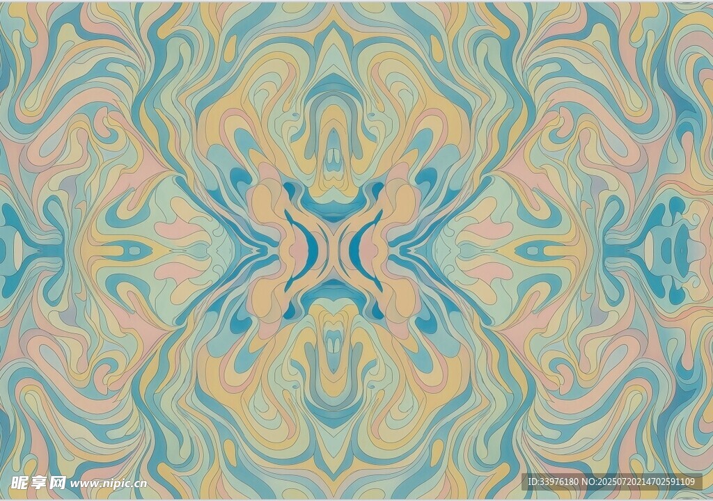 梦幻抽象花纹图案