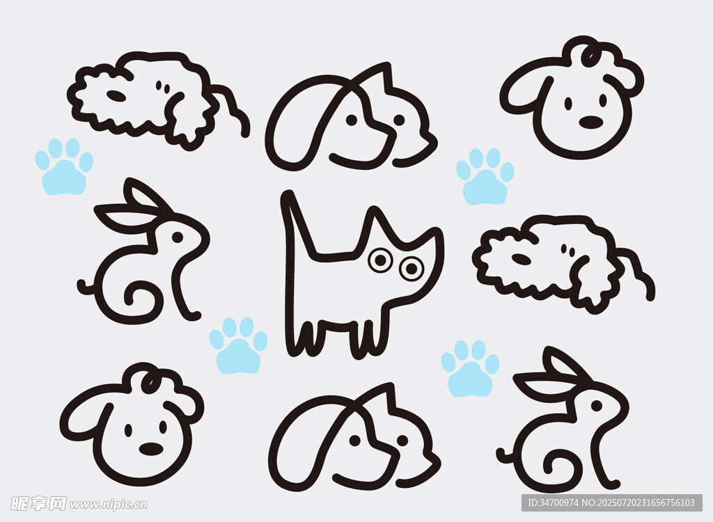 猫狗图案