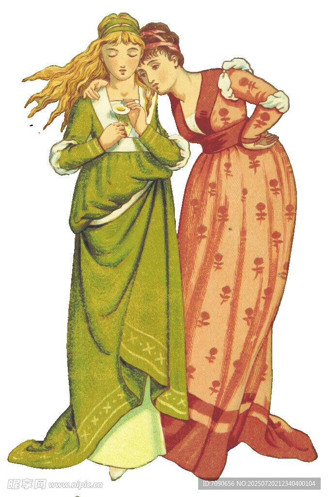 古典风格的亲密女性形象