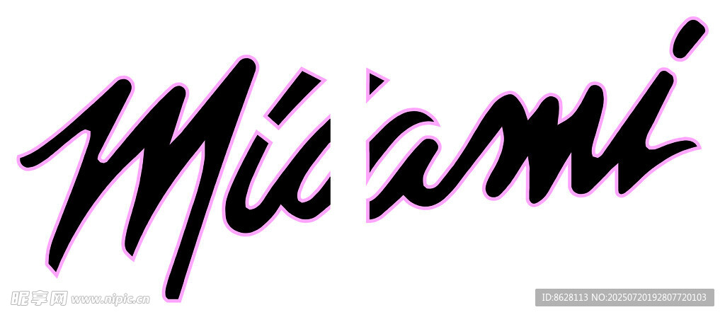 手写Miami艺术字体