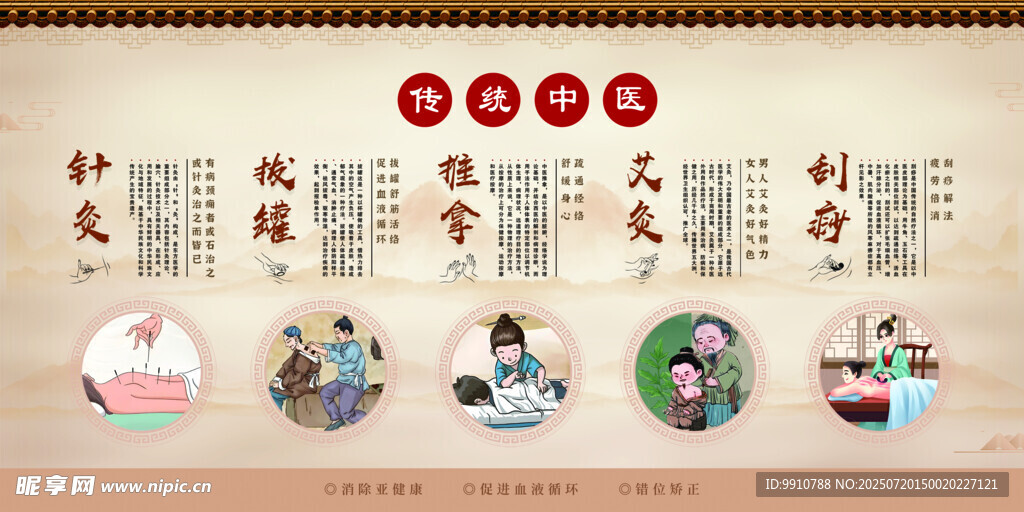 中医文化针灸拔罐推拿艾灸刮痧
