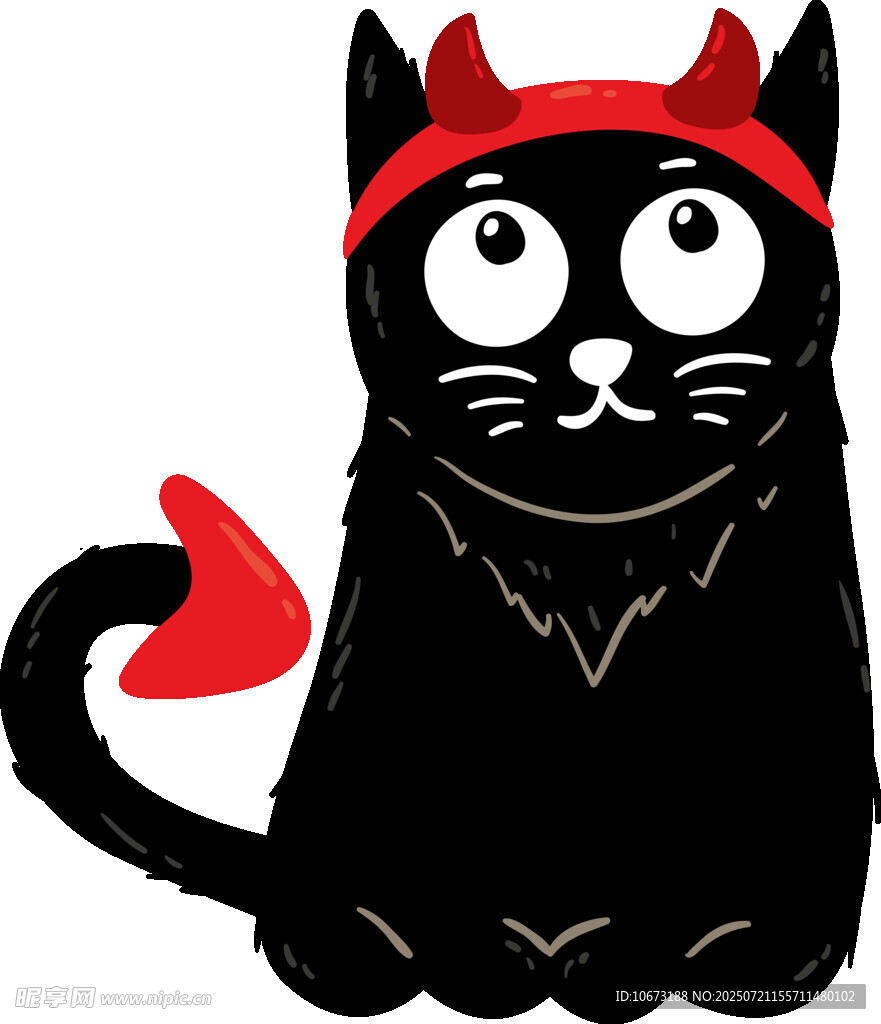 恶魔小猫插画形象