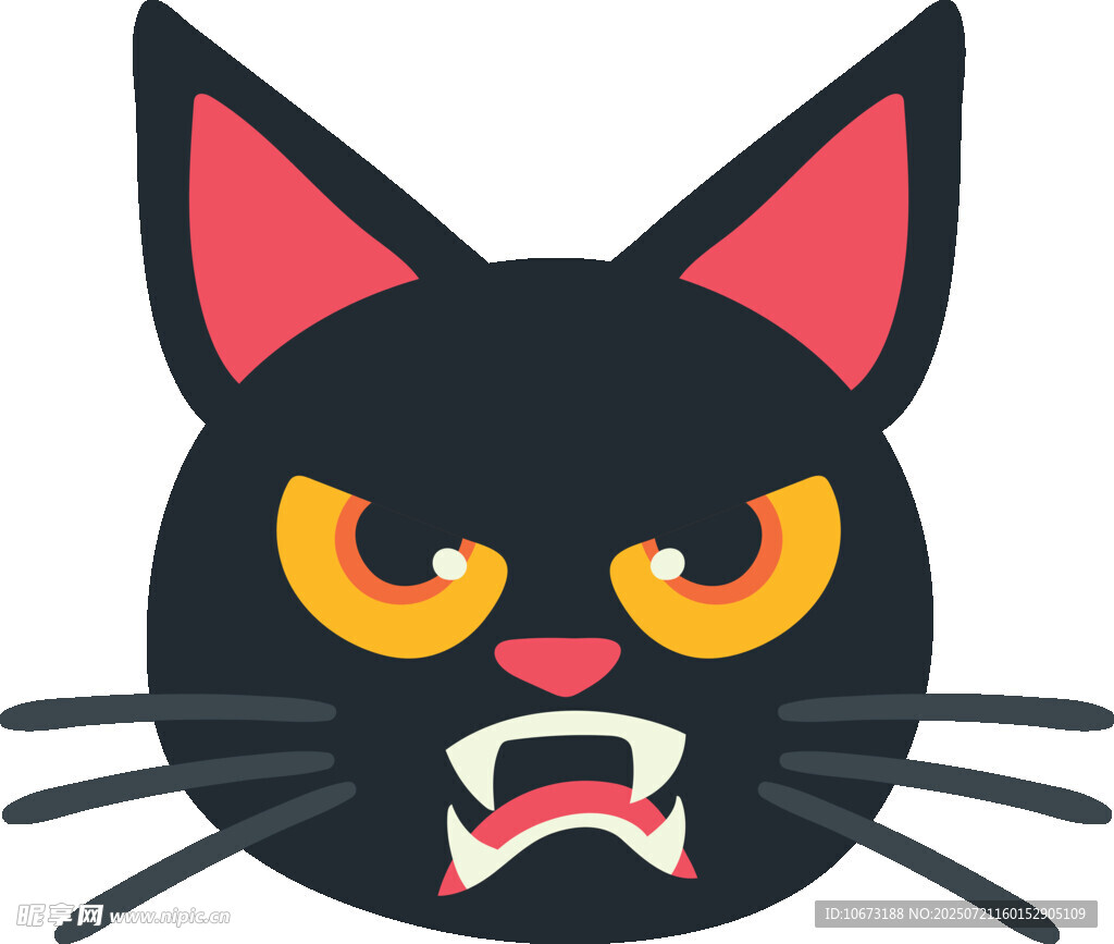 愤怒黑猫表情