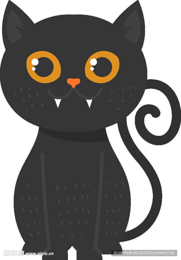 可爱黑猫卡通形象