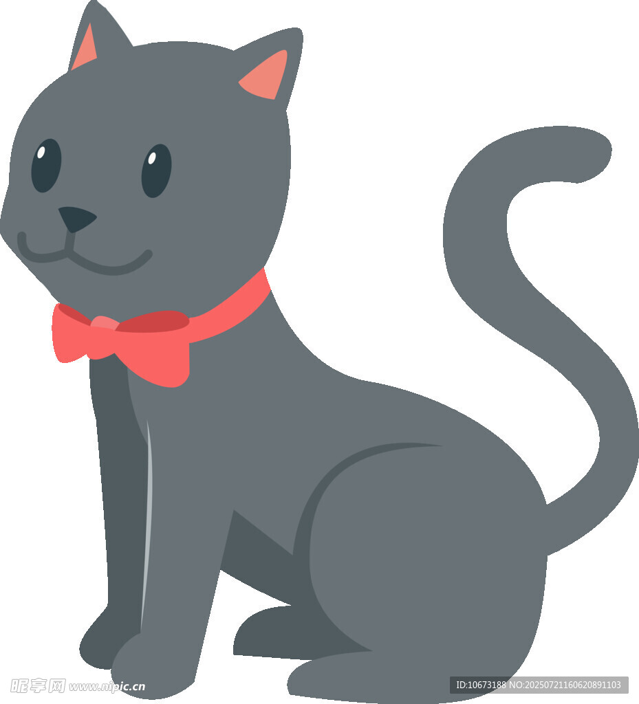 戴领结的灰猫