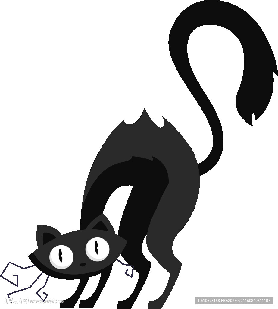 黑猫好奇嗅地上纸张