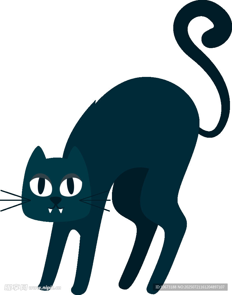黑猫形象插画