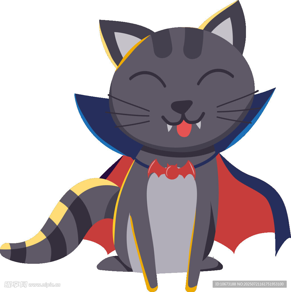 可爱猫咪扮成小吸血鬼