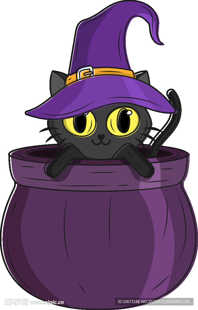 黑猫女巫在魔法坩埚中