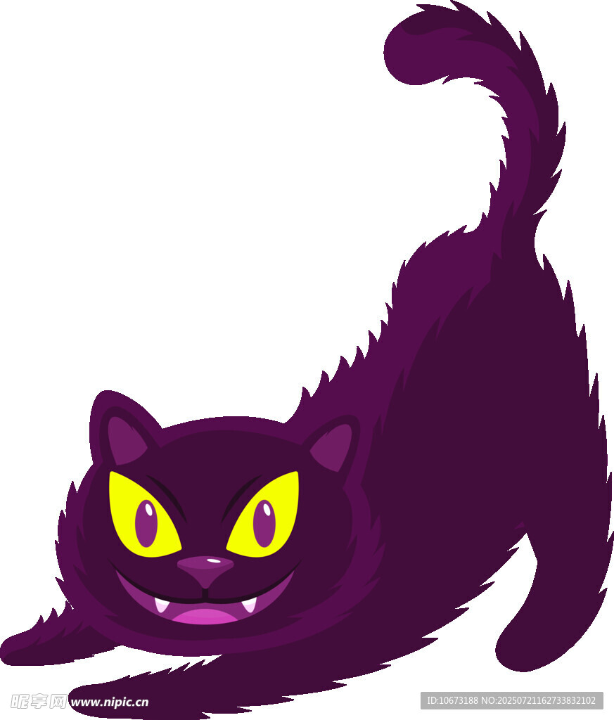 紫色黑猫