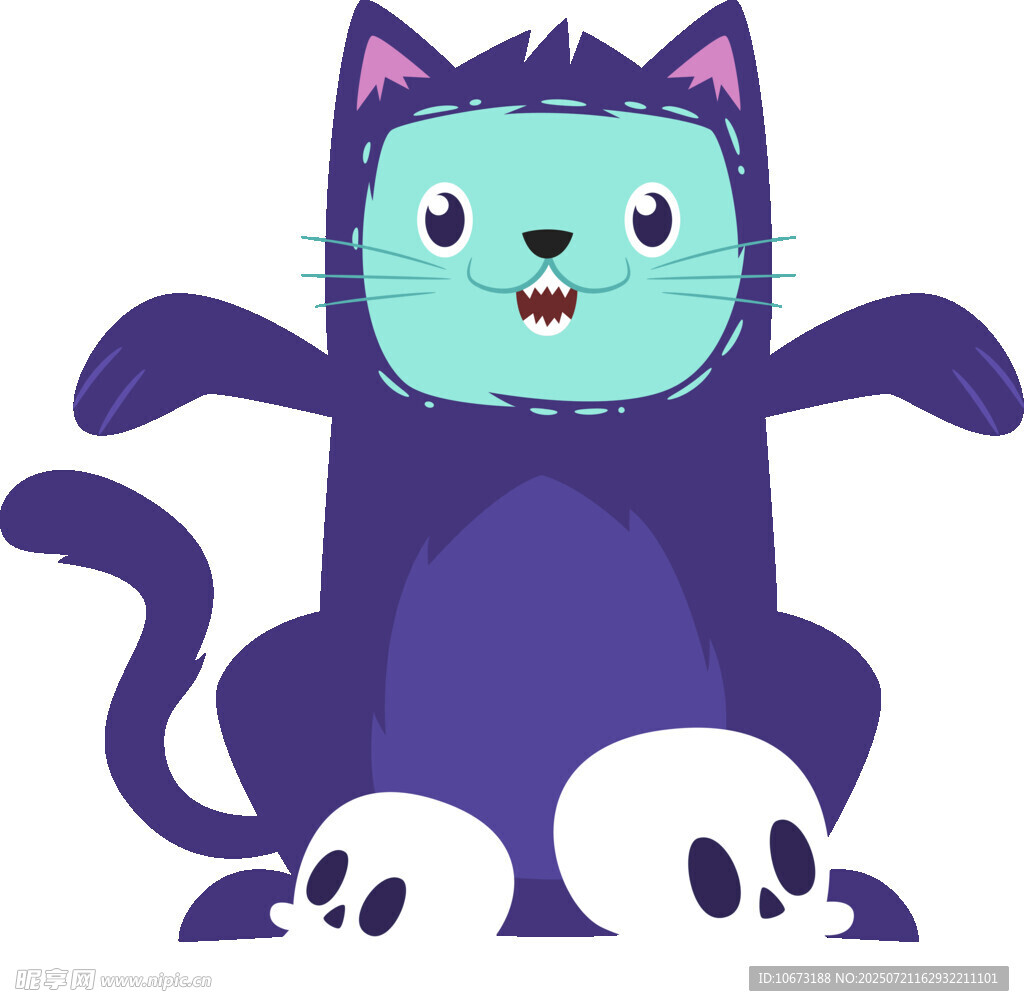 可爱蓝猫卡通形象