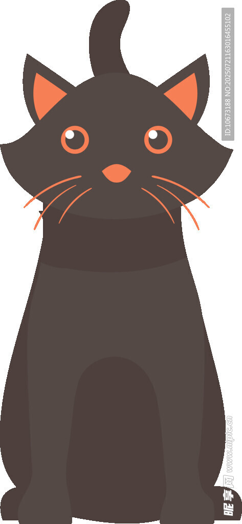 可爱黑猫卡通形象