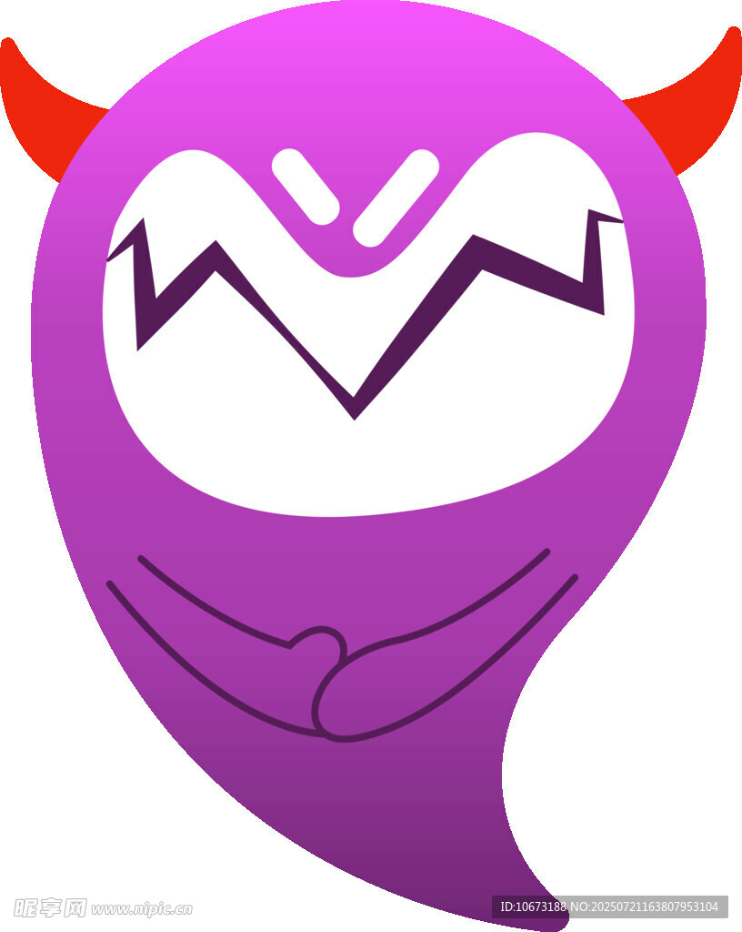 紫色小恶魔卡通形象