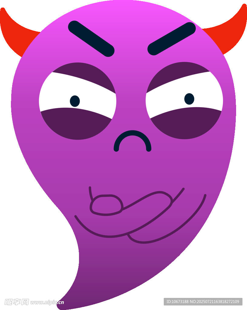 紫色小恶魔表情