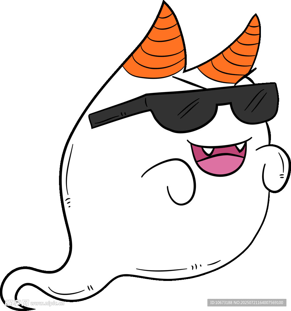 戴墨镜的俏皮小幽灵