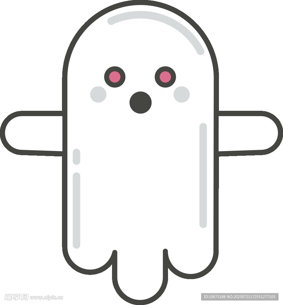 可爱卡通幽灵形象