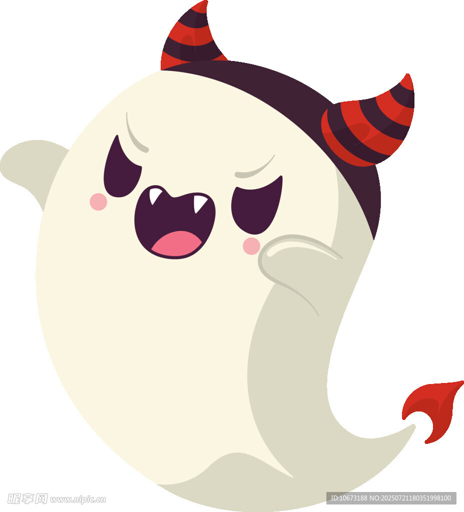 可爱小恶魔幽灵卡通形象