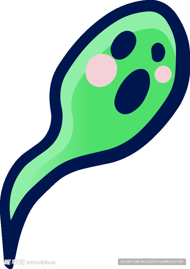 可爱卡通精子形象