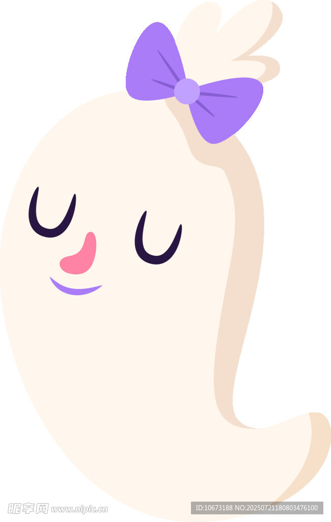 戴蝴蝶结的可爱幽灵