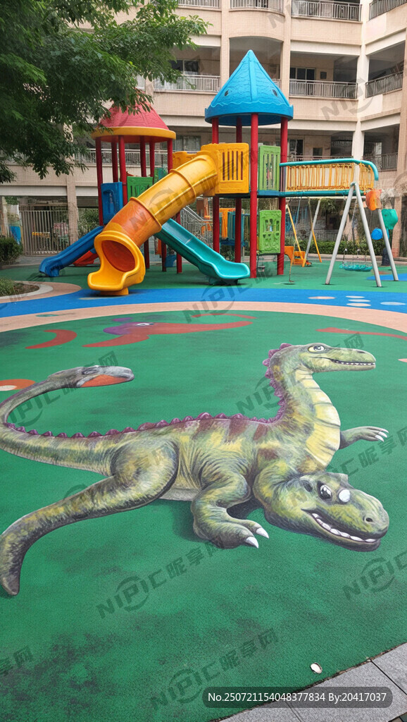 儿童乐园恐龙大型喷绘