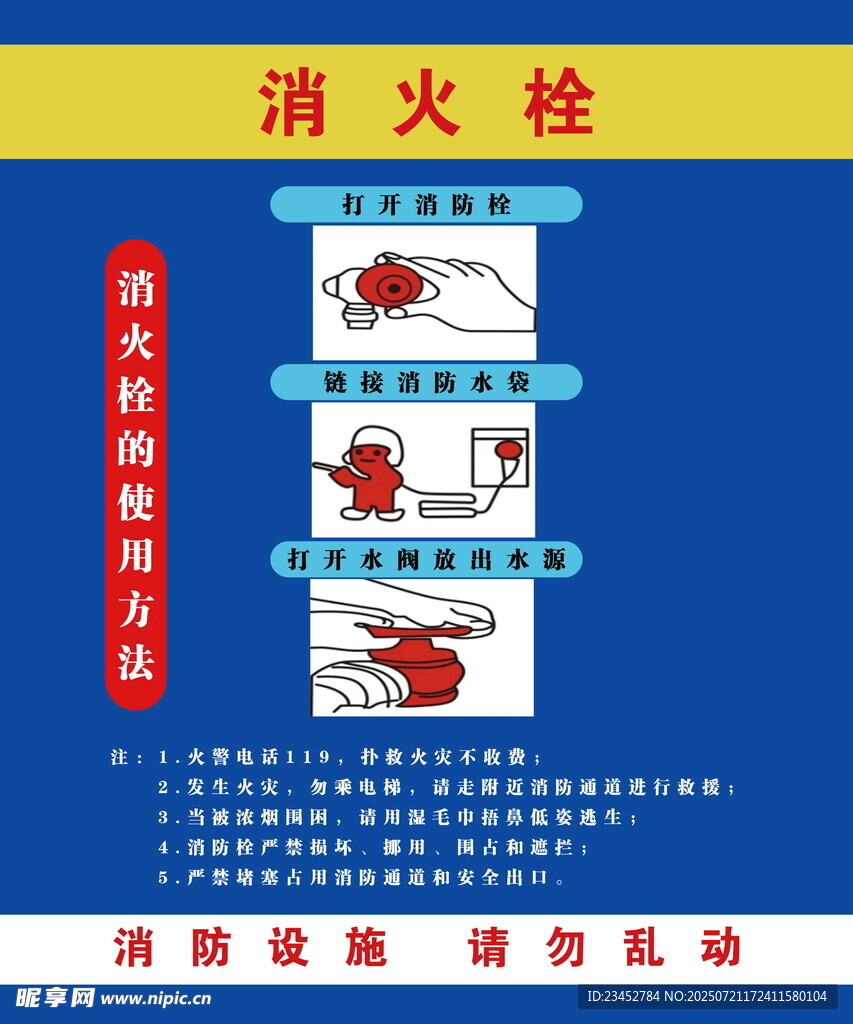 消防设施使用步骤图示