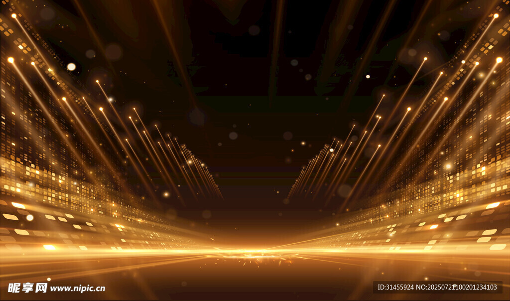 金色光线特效背景画面