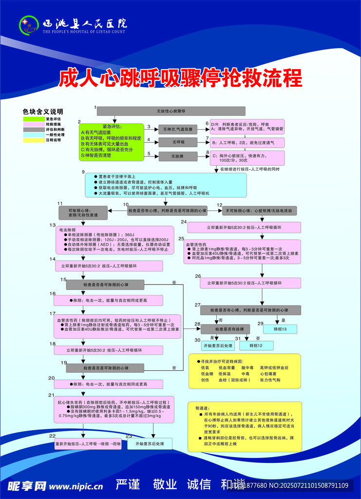 成人心跳呼吸骤停抢救流程