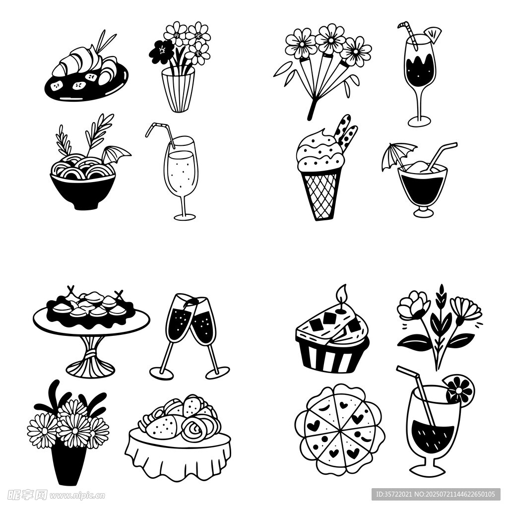 美食饮品插画