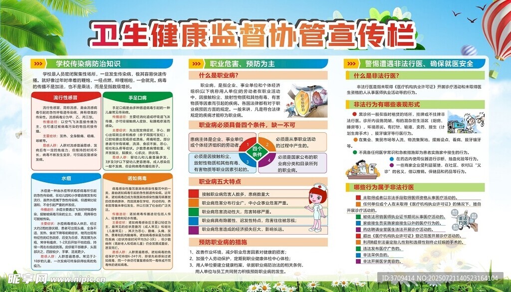 健康教育卫生监督协管宣传栏  