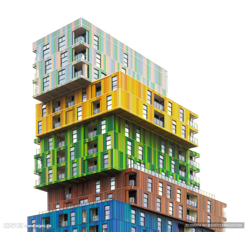 彩色堆叠创意建筑模型