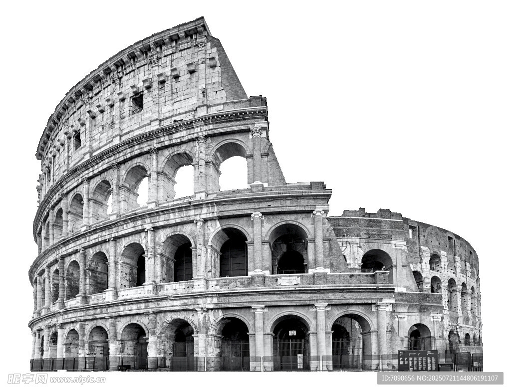 罗马斗兽场建筑轮廓图