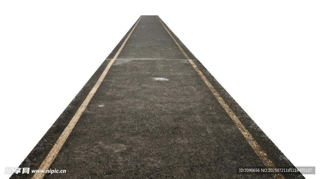 延伸向远方的空旷道路