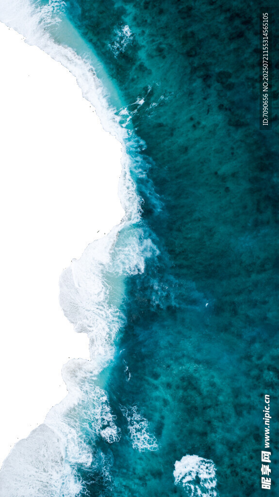 蓝绿色水波纹理画面