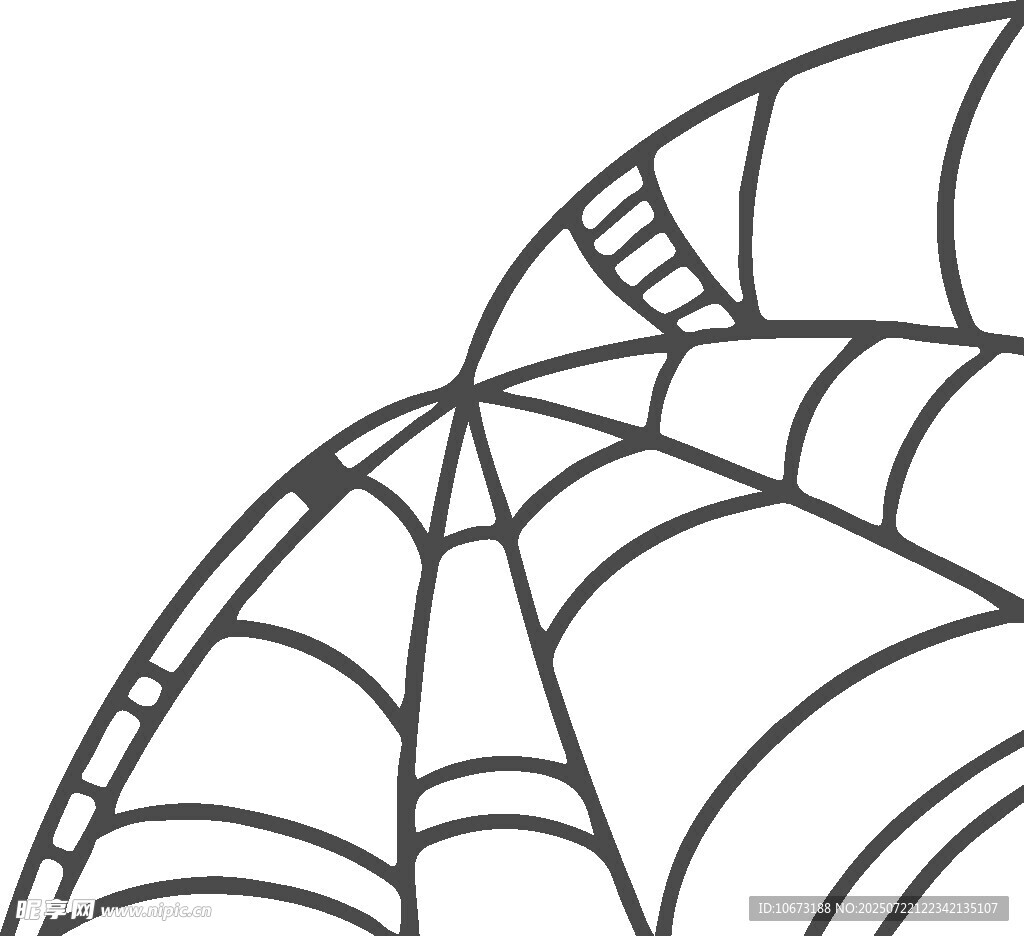 黑白线条勾勒的几何图案